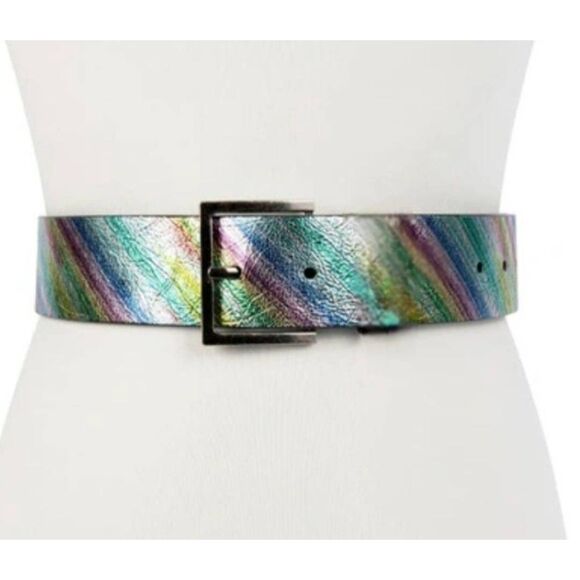 Kurt Geiger London Rainbow Leather Belt - Picture 1 of 6